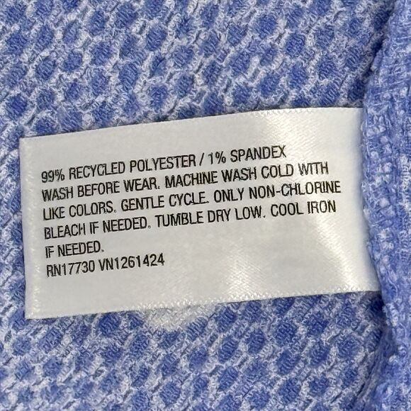 Art Class Girls Blue Polka Dot Textured Woven Long Sleeve Dress Size S 6/7 NEW! - Picture 8 of 10